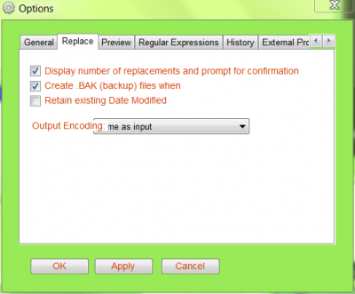 option dialogue