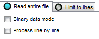 3. File reading settings