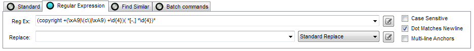 5. Find/Replace modes