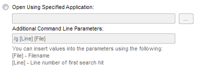 2. Open Using Specified Application options