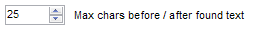 2. Maximum characters before/after found text