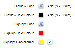 6. Preview font options